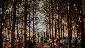 Outdoor wedding area