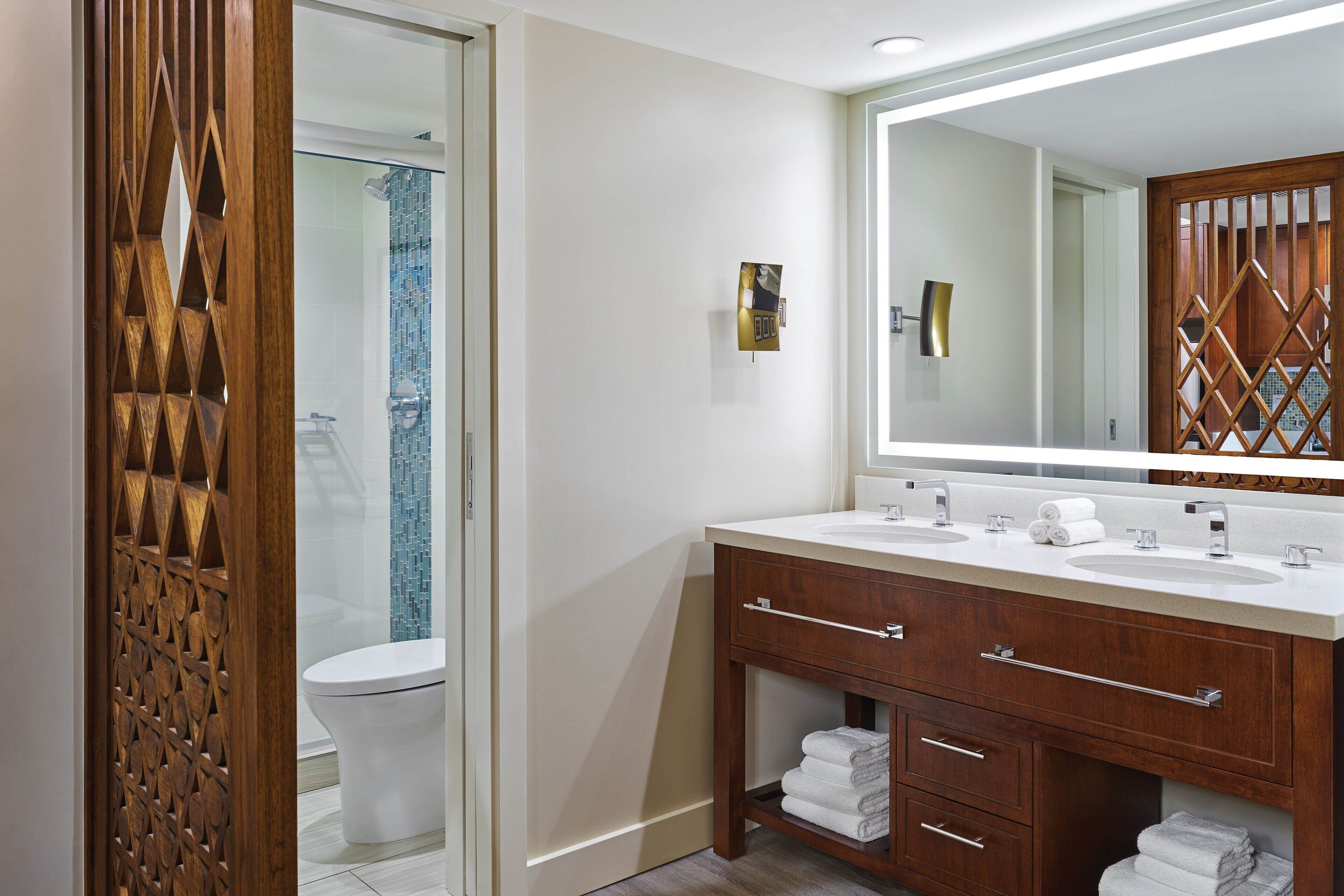 hair dryer, bathrobes, towels