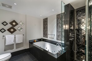 Ducha, bañera de hidromasaje, secador de pelo, bidet