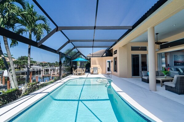 A heated pool