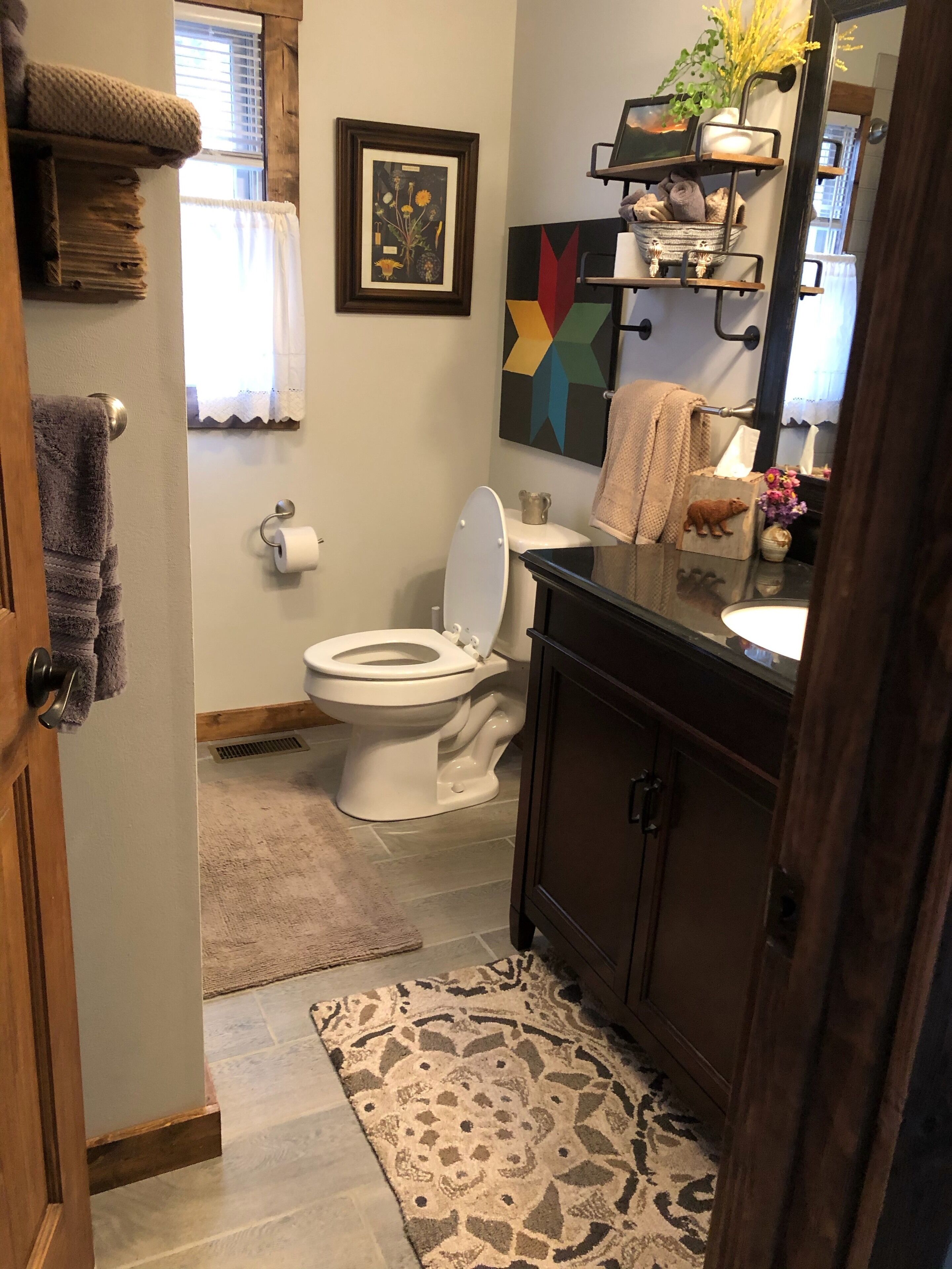 Towels, paper products, soap and essentials are provided.