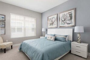 4 bedrooms, iron/ironing board, WiFi, bed sheets