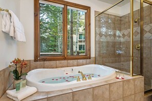 Dusche, Whirlpool, Haartrockner, Handtücher