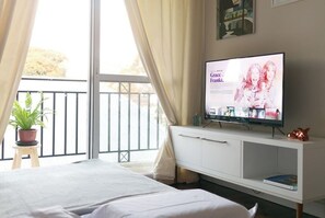 1 habitación, tabla de planchar con plancha, wifi y ropa de cama 