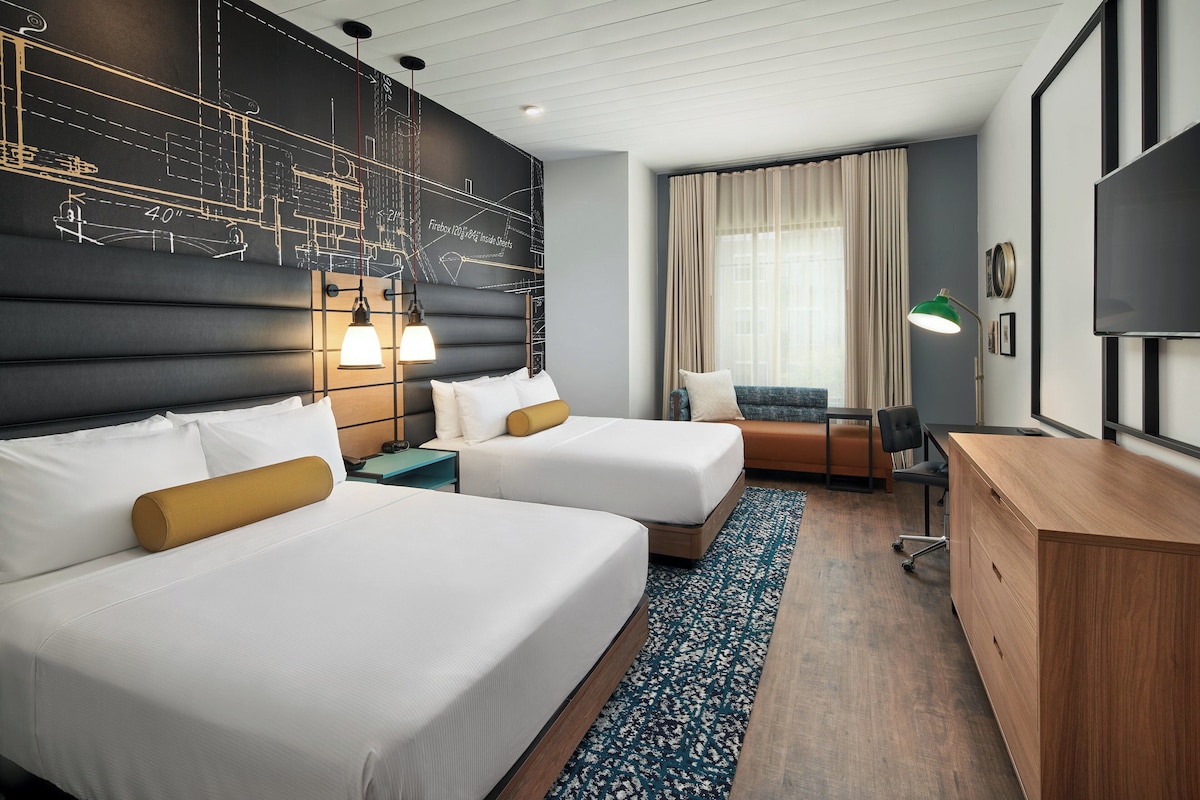 Standard Room, 2 Double Beds | Premium bedding, desk, laptop workspace, soundproofing
