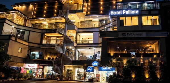Front of property – evening/night - Hotel Palliate (Ahmedabad)