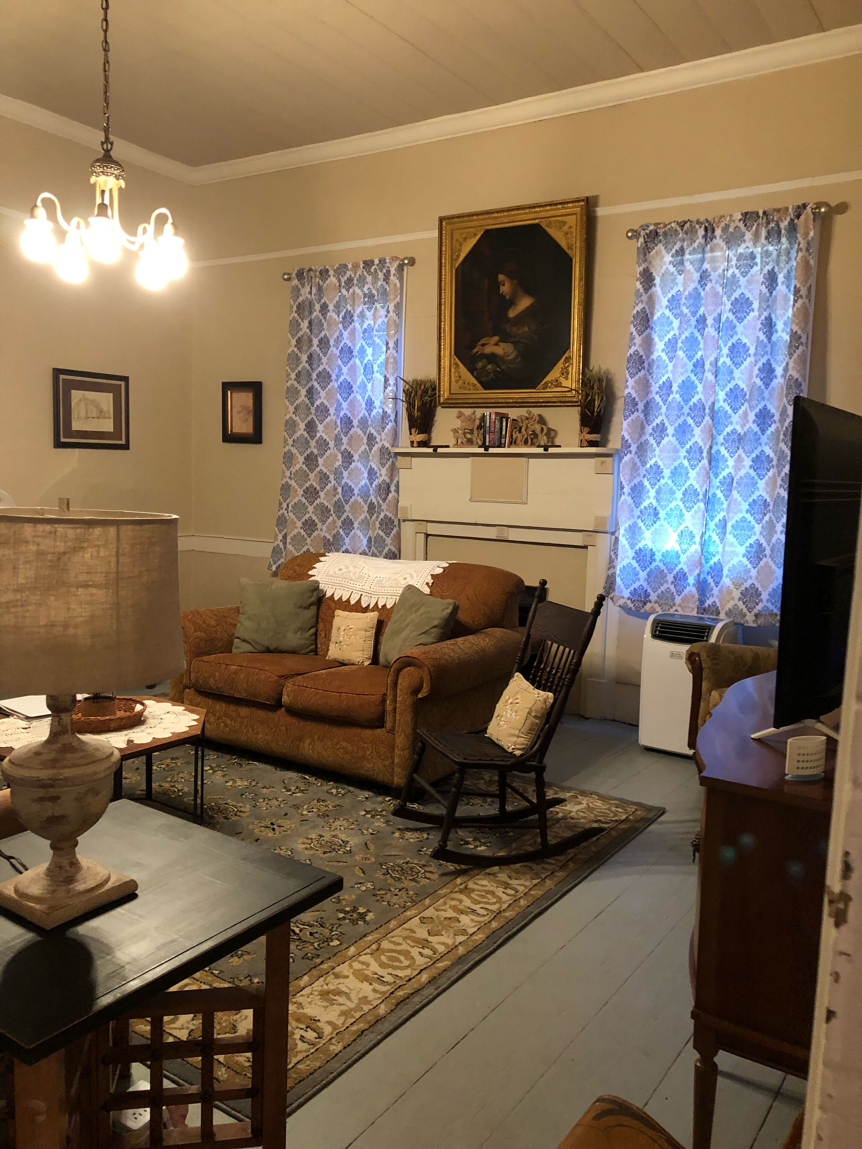 Smart TV, DVD player, books