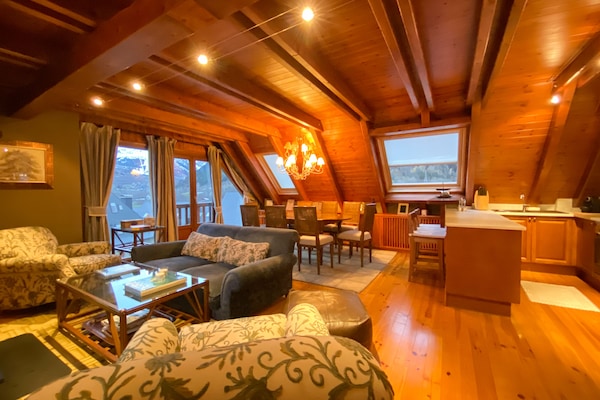 Televisor intel·ligent, llar de foc i llibres