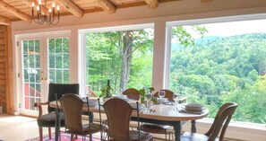 Dining - Log Cabin w/ Amazing Views, River Frontage & Hot Tub (Newfane)