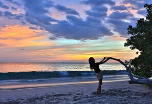 Am Strand, Liegestühle, Strandtücher