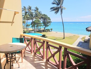 Standard Room, Ocean View, Beachfront | Balcony - KiteBeach Agualina Oceanfront Condo Complex in Hotel (Cabarete)