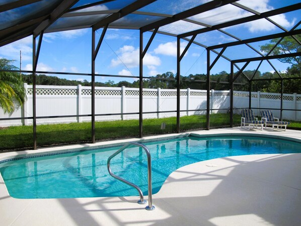 A heated pool