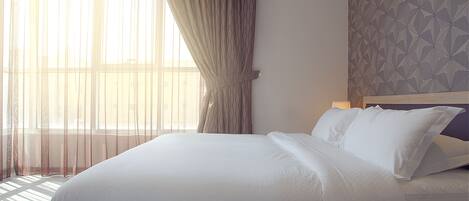 2 habitaciones, caja de seguridad en la habitación y insonorización