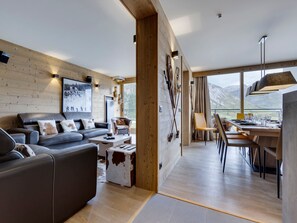 TV - Top-floor apartment Tignes Le Lac, 5 rooms, 8-10 people, south balcony, BOSE TV (Tignes)