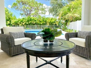 Terrace/patio - New Resort style Pool/Spa minutes to Vanderbilt beach! BlueBeachBungalow1 (Naples)