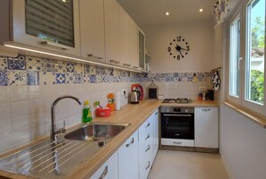 Fridge, oven, stovetop, dishwasher