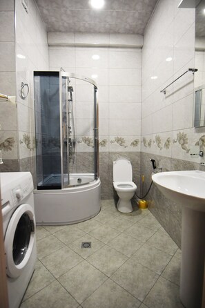 Toallas, shampoo, papel de baño 