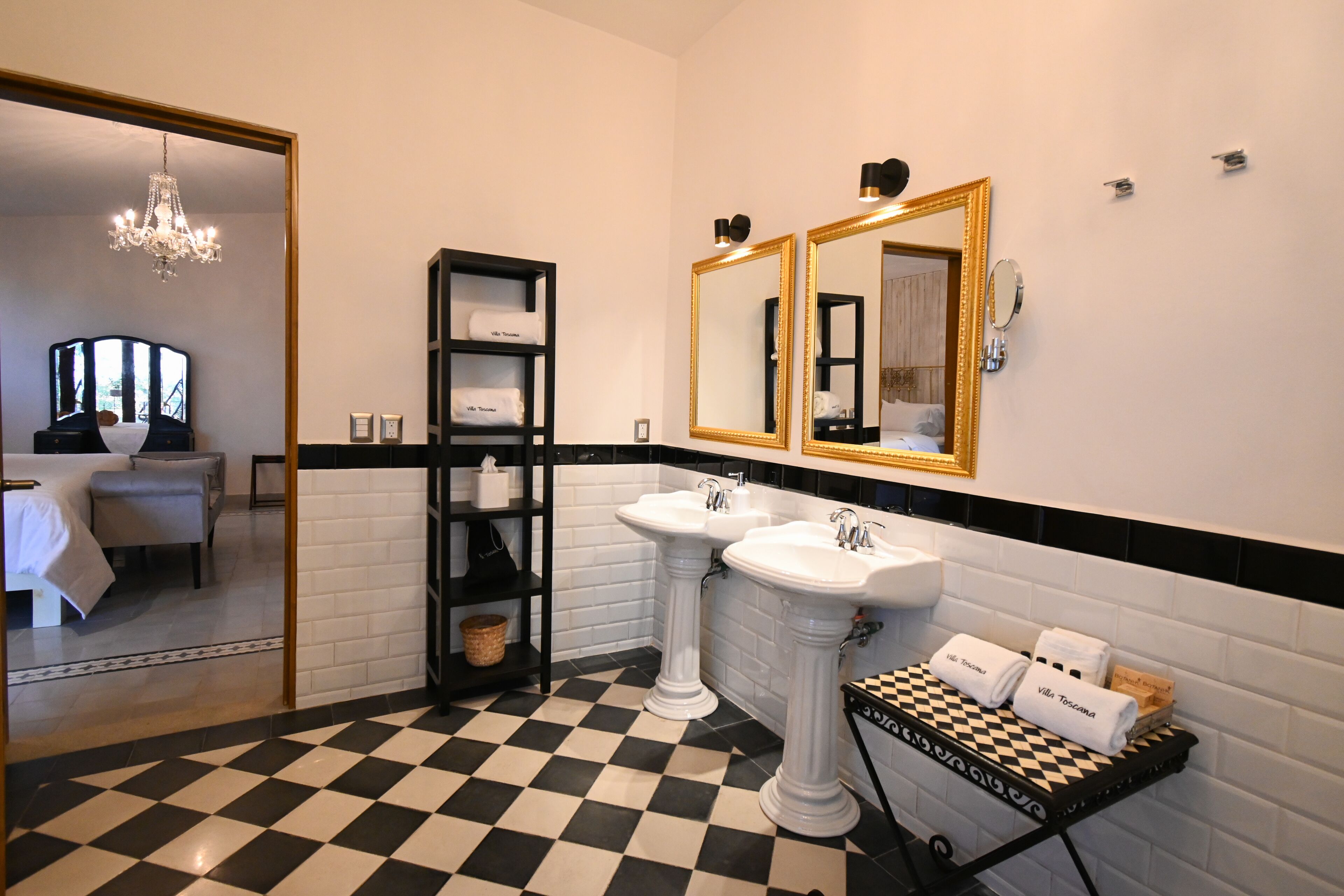 elite suite (montalcino) | bathroom | designer toiletries, hair dryer, bathrobes, slippers