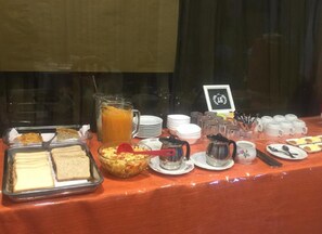 Free daily self-service breakfast