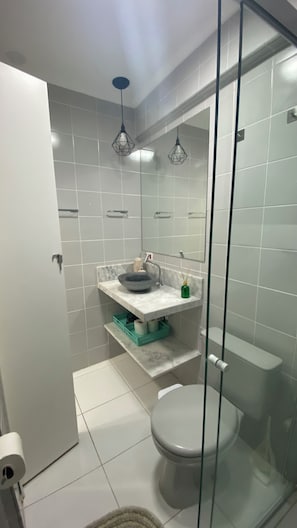 Shower, hair dryer