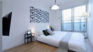 2 bedrooms, iron/ironing board, WiFi, bed sheets