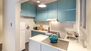 Leilighet, 2 soverom | Eget kjøkken | Kjøleskap, ovn, kokeplater og espressomaskin