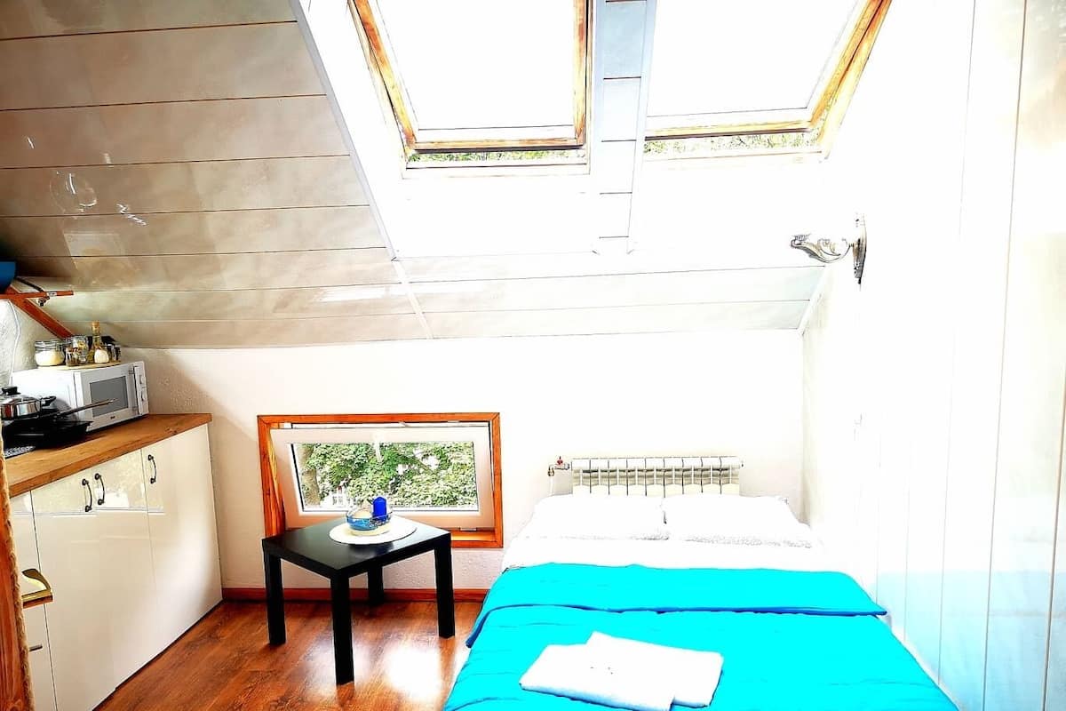 Meridian Studio with Sauna | Ferros/tábuas de passar roupa, Wi-Fi de cortesia, roupa de cama