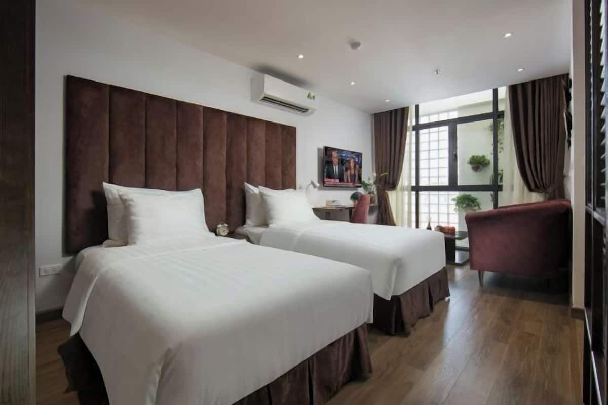 1 quarto, frigobar, cofres nos quartos, individualmente decorados