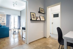 Apartment, 1 Bedroom | Living area | 43-inch Smart TV with satellite channels, TV, Netflix