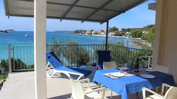 Appartement, terras, uitzicht op zee (Ground Floor) | Terras