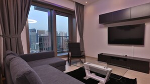 Apartment, 1 Bedroom | Living area | Smart TV - Sparkle Tower Residence (Dubai)