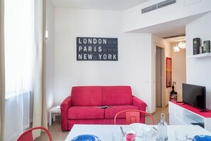 Apartment, 1 Bedroom | Living area | Flat-screen TV - Casa Vermiglio al porto di Genova (Genoa)