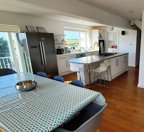 Fridge, microwave, oven, stovetop - Large Family Holiday House with Sea Views & Off Street Parking. (Penally)