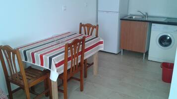 Design Apartment, 1 Bedroom, Pool View | Private kitchen | Fridge, microwave, stovetop, toaster