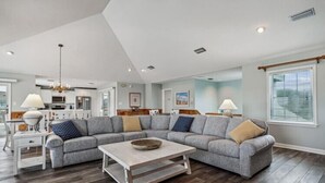 TV, fireplace - 3 Bedroom Ships Watch Home Just 325ft to Beach Access (Duck)