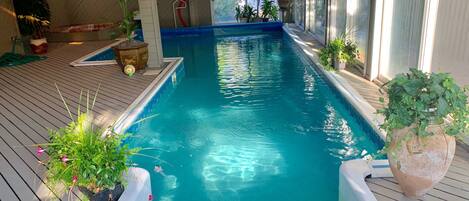 Indoor pool, a heated pool