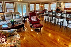 Smart TV, fireplace, video games, printers