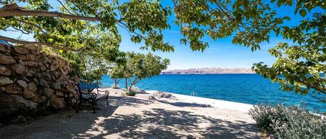 Beach nearby, sun-loungers