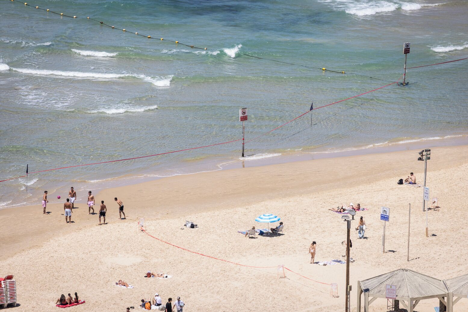 Utsikt mot strand/hav
