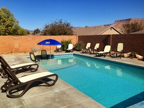 Outdoor pool, a heated pool