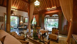 Deluxe Villa, 2 Bedrooms | Living room | Flat-screen TV, DVD player - Ubud Syailendra Villas (Tegallalang)