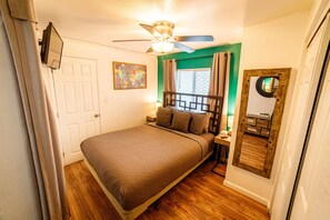 1 bedroom, iron/ironing board, travel crib, WiFi