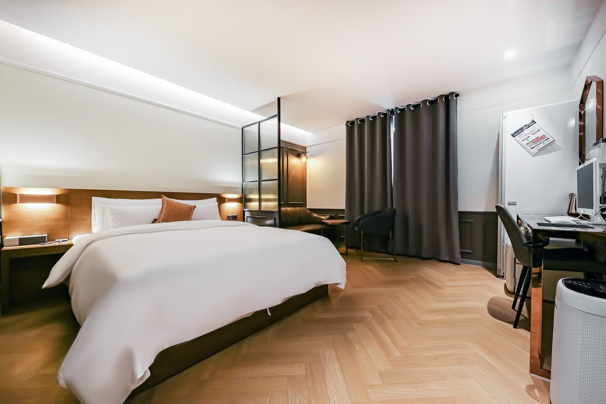 Individually decorated, individually furnished, blackout drapes