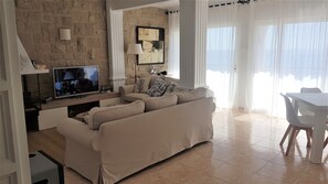 TV, video game console, DVD player, books