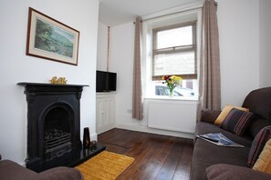 Televisión, chimenea