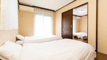 1 bedroom, desk, laptop workspace, iron/ironing board