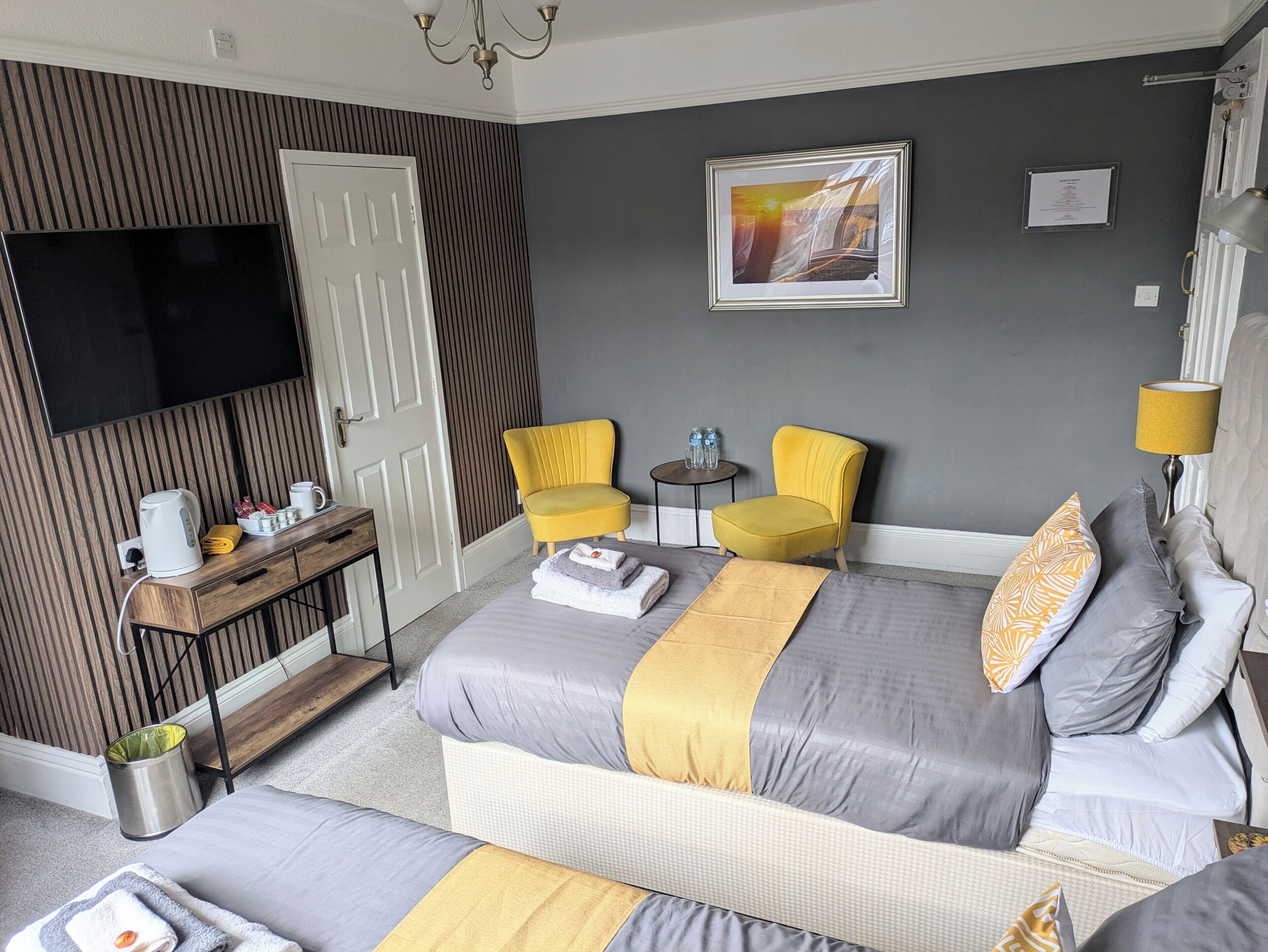 Habitación estándar con 2 camas individuales | Wifi gratis y ropa de cama 