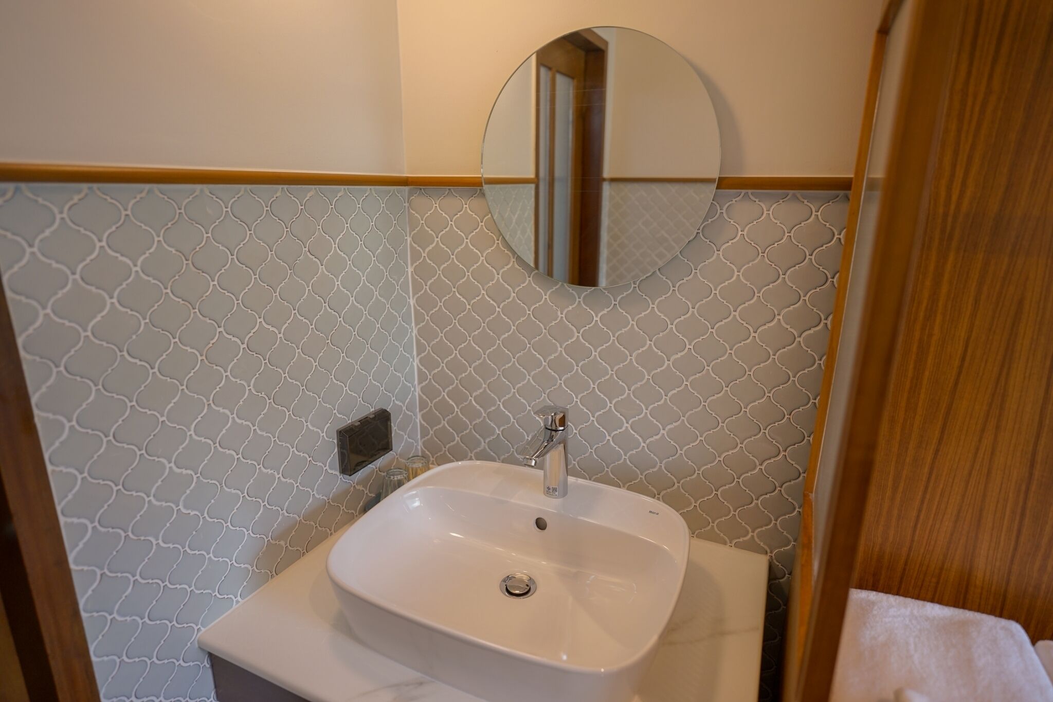 villa garden king bed | bathroom | shower, free toiletries, hair dryer, slippers