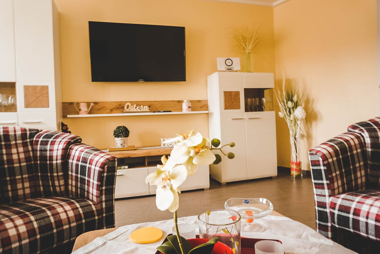 Televisión, libros y estéreo 