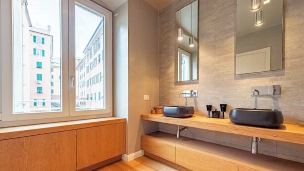 Apartment (3 Bedrooms) | Bathroom | Rainfall showerhead, hair dryer, bidet, towels - JOIVY la Torre del Castello (Genoa)